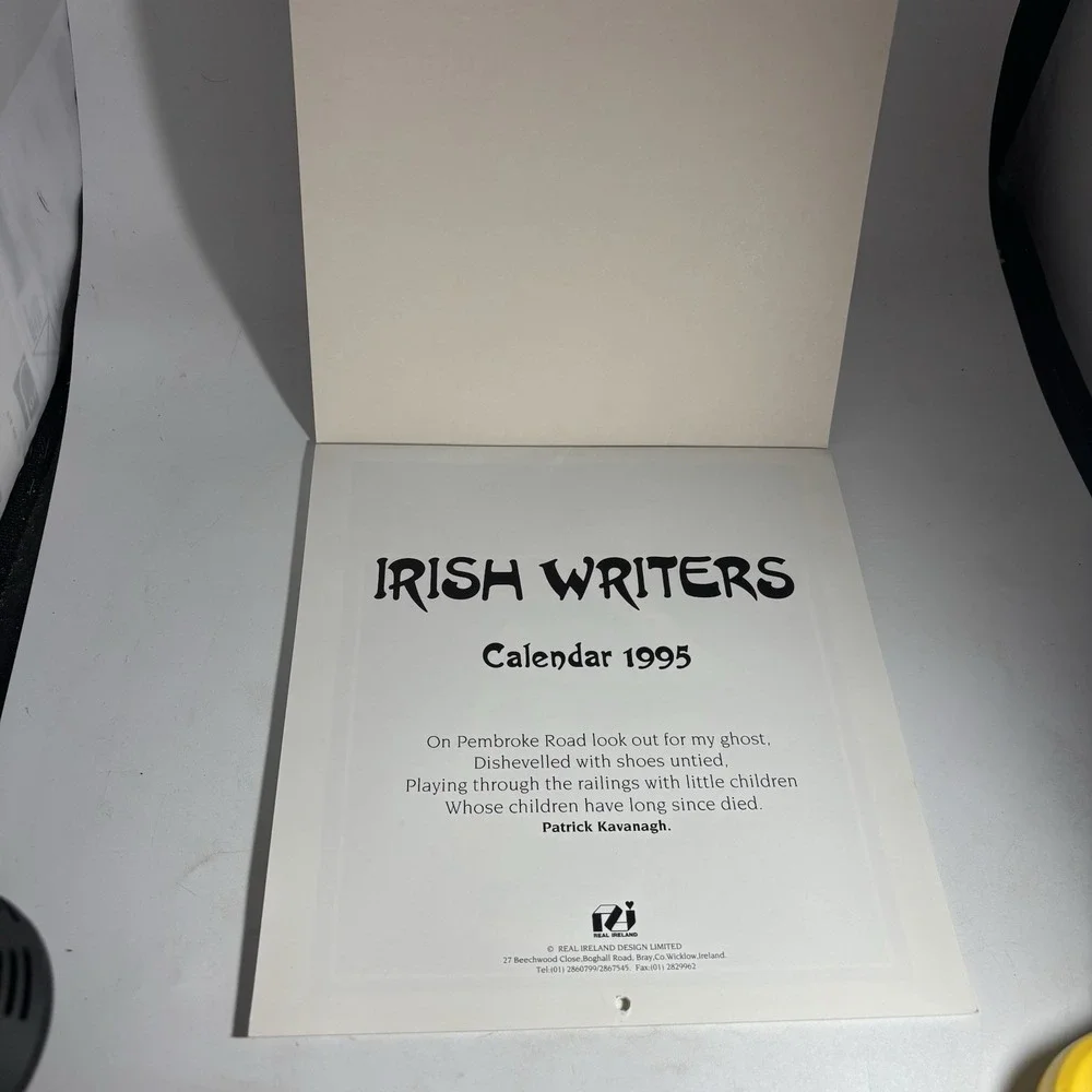 Samuel BECKETT, Oscar Wilde / Irish Writers Calendar 1997 1st Edition 1996